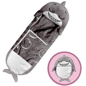 🆕 Happy Nappers Convertible Play Pillow & Sleeping Bag Plush Toy (Gray Shark)